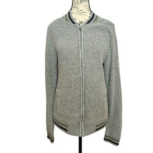 Express Gray Knit Sweater with Black Label